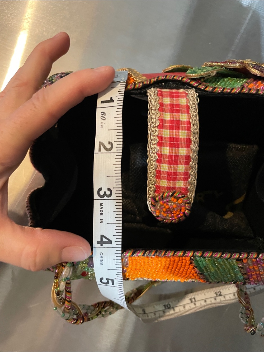 Mary Frances Vintage with Tags Embellished Multi-Color Floral Bag - Picture 13 of 14